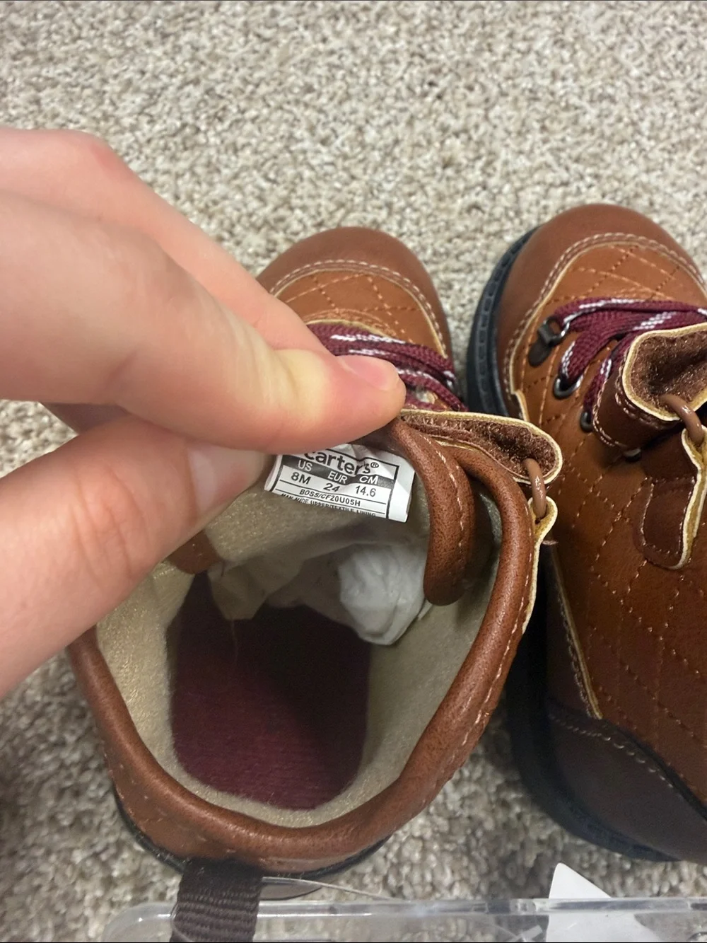 Carter’s NWT boys Boss boots size 8
